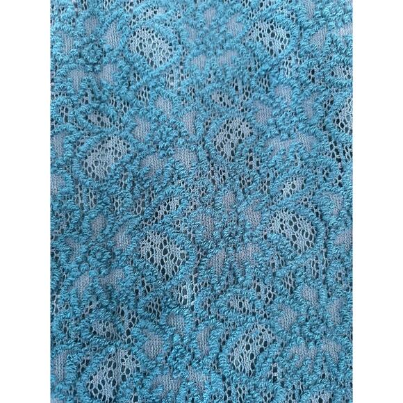 Teal Blue Lace Pencil Skirt by Moulinette Soeurs Size 0 - Picture 3 of 6